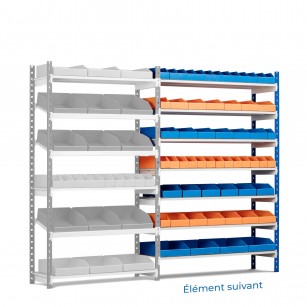 Picking charge legère Rang'Eco Stockage mixte à tablettes inclinées - Élément suivant