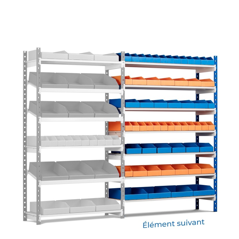 Picking charge legère Rang'Eco Stockage mixte à tablettes inclinées - Élément suivant